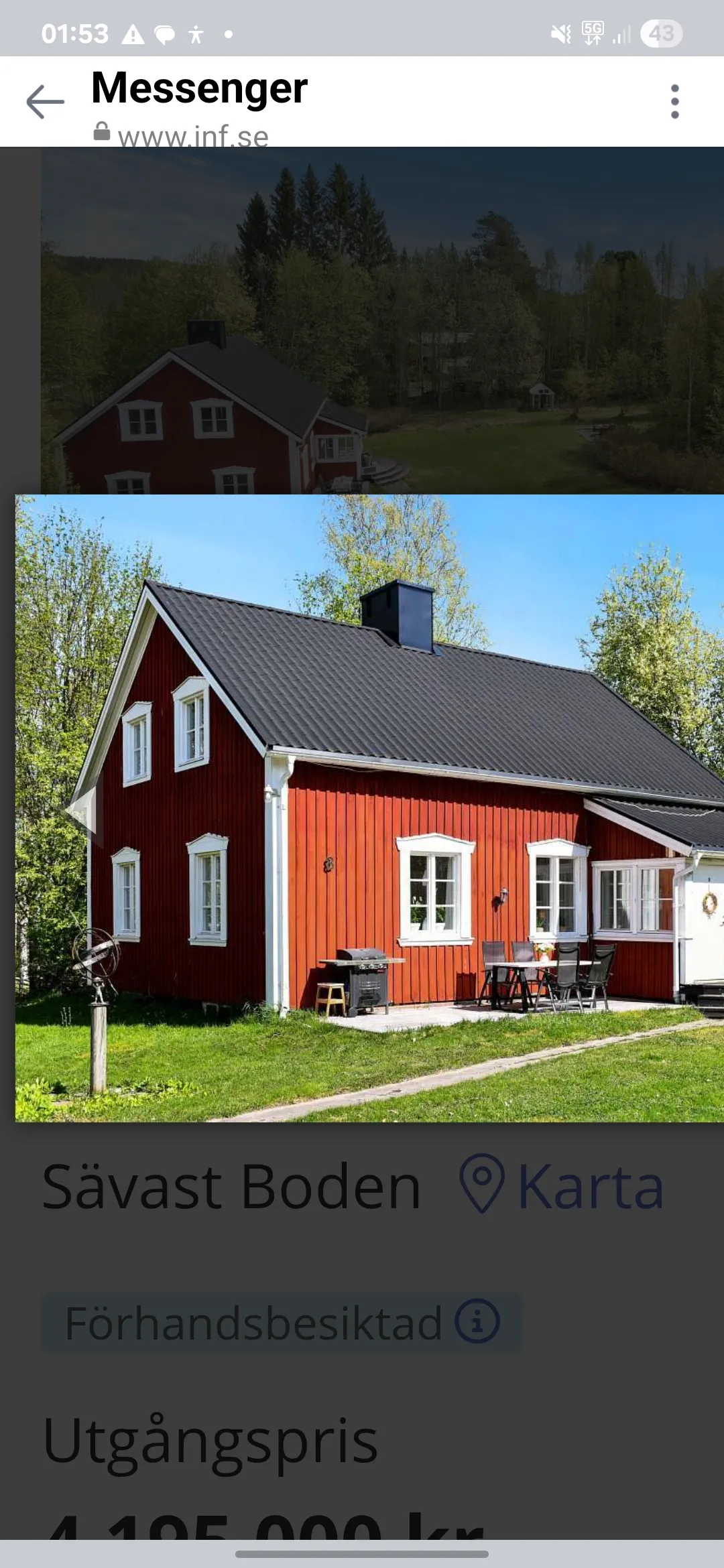 Hyresbostad på Boden i boden