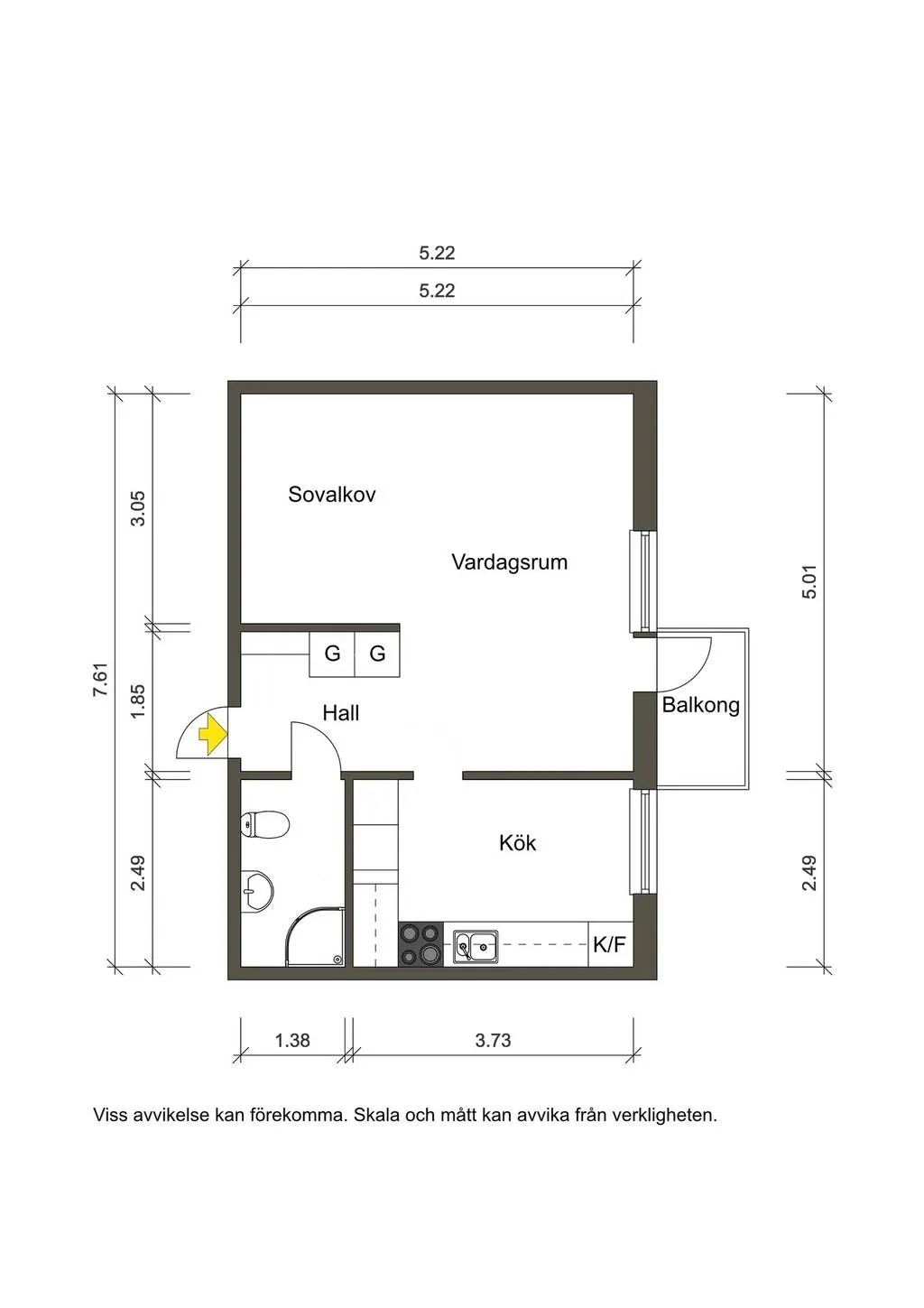 Hyreslägenhet på Grindhöjdsvägen i Åmål