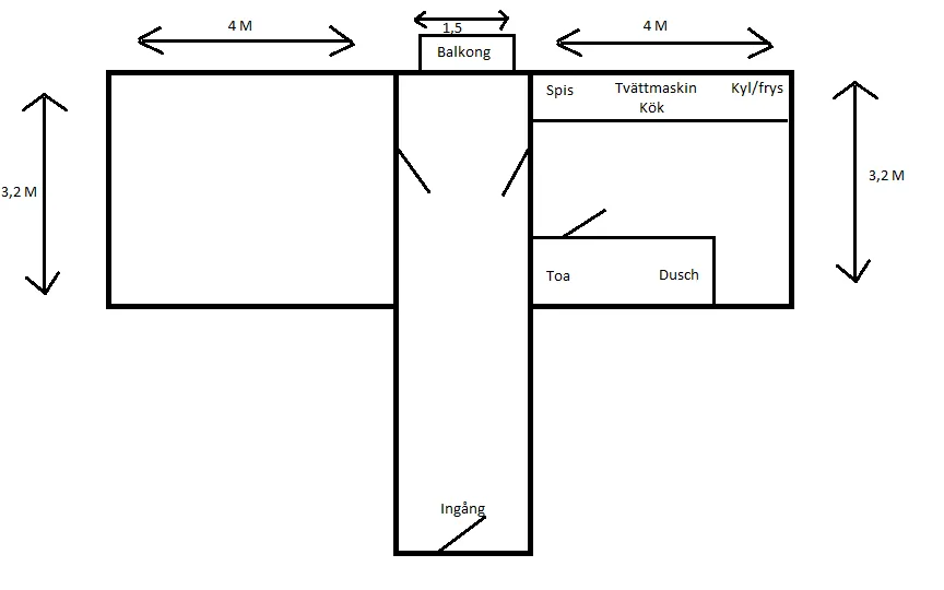 Hyreslägenhet på Gyesjögatan i Eksjö