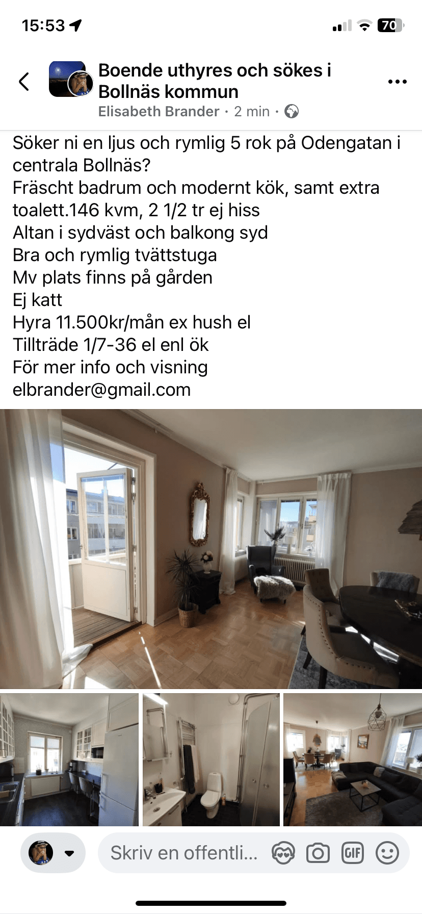 Hyreslägenhet på Bollnäs i bollnas
