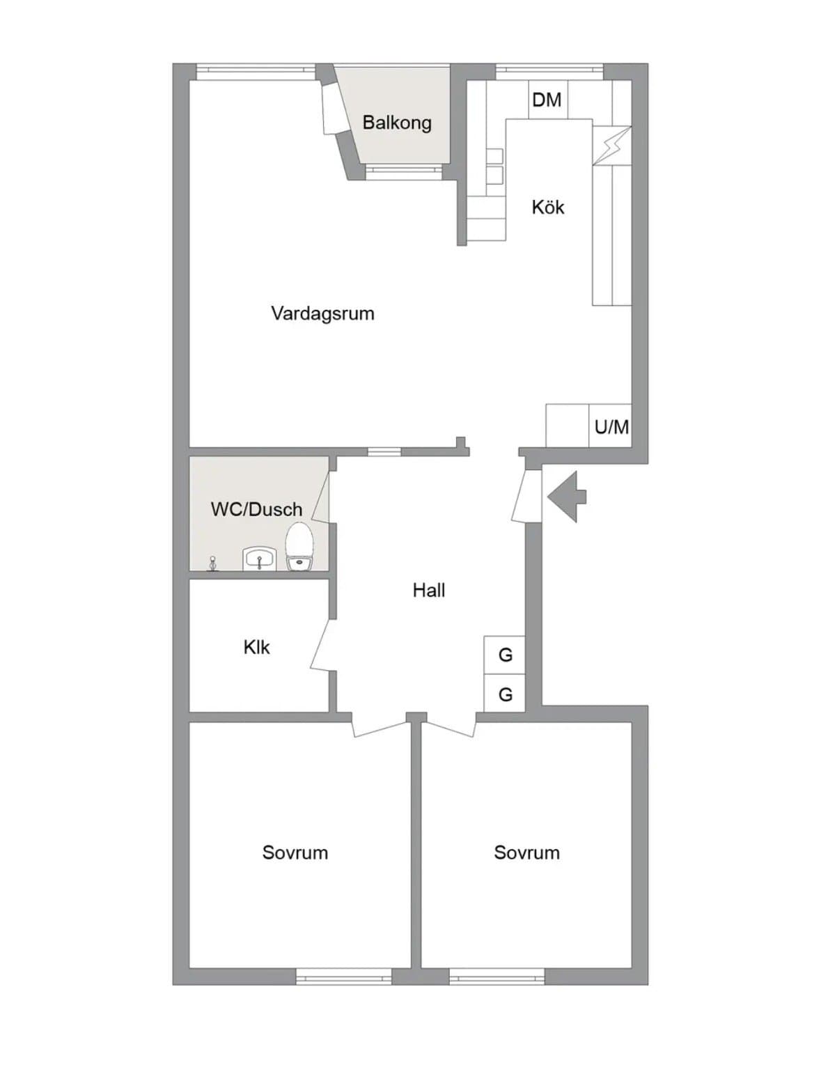 Lägenhet på Munkhagsgatan i Linköping