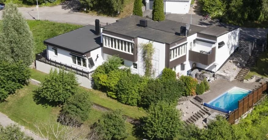 Hus på Rosenvägen i Sundsvall