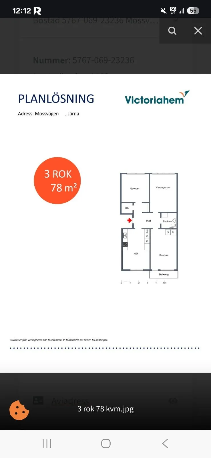 Hyreslägenhet på Järna i jarna