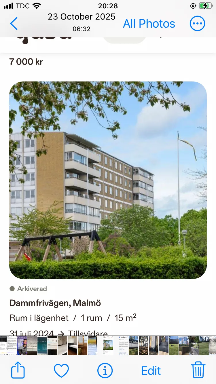 Lägenhet på Dammfrivägen i Malmö