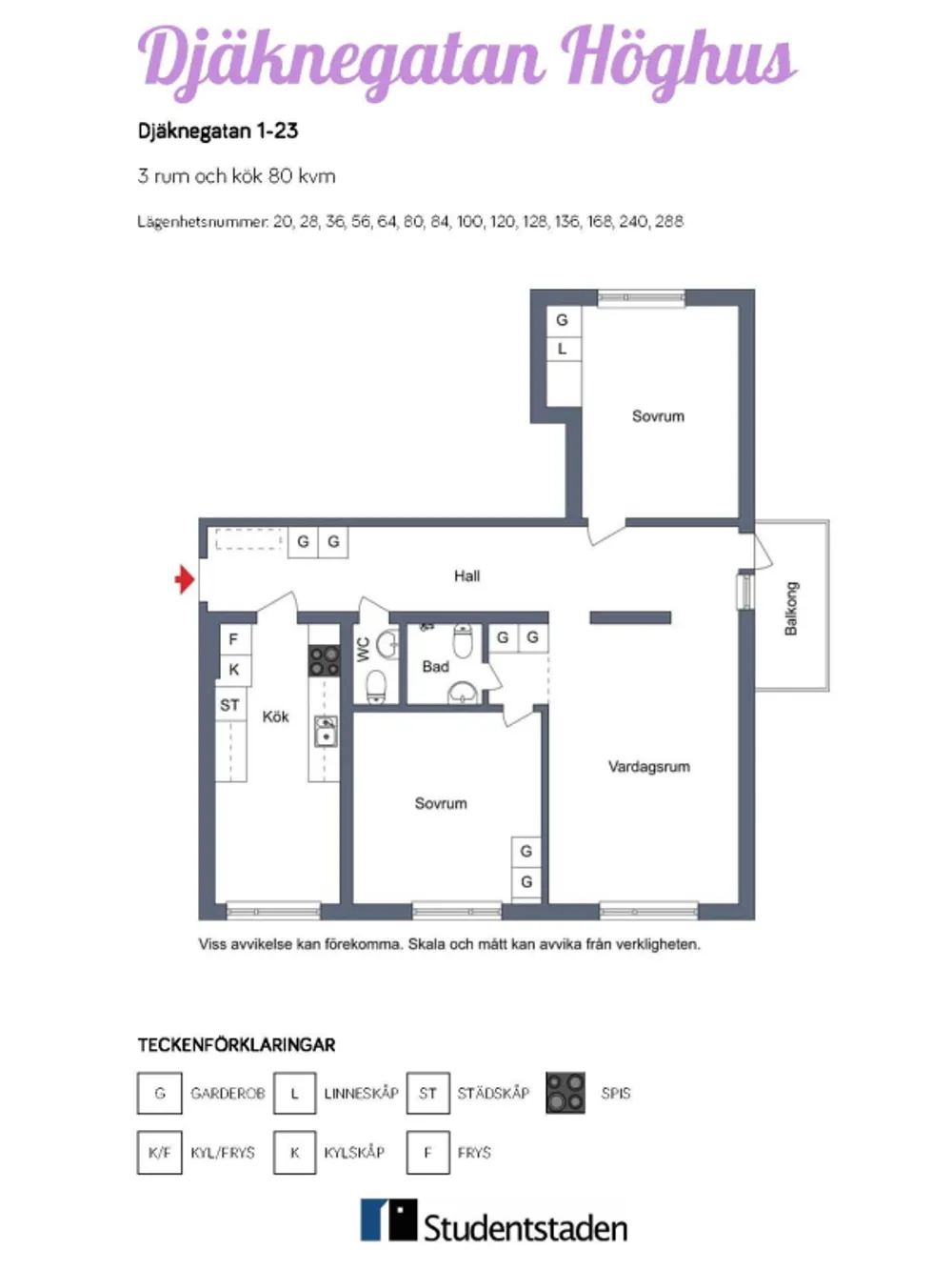 Lägenhet på Djäknegatan i Uppsala