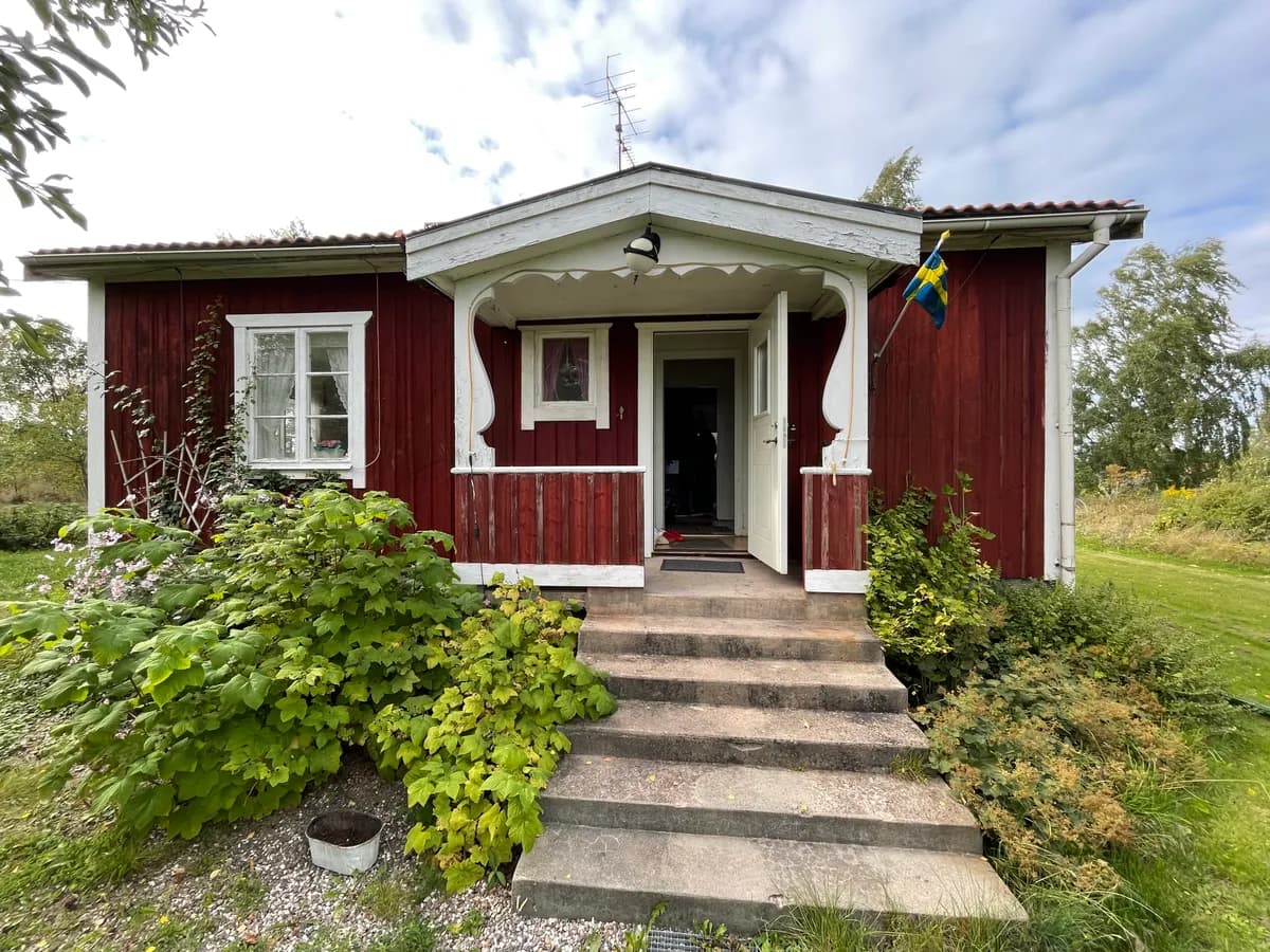 Hus på Förmansbostaden vid Stora Aska gård i Linköping