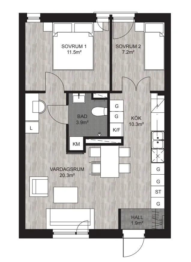 Hyreslägenhet på Tyresö i tyreso