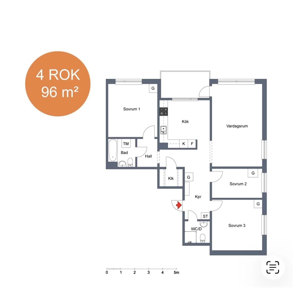 Hyreslägenhet på Brandbergen i brandbergen
