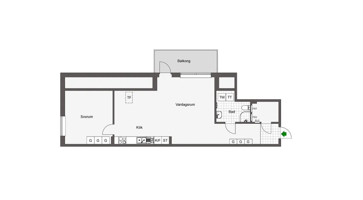 Hyreslägenhet på Borås i boras