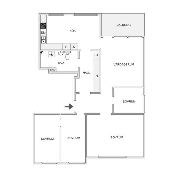 Hyreslägenhet på Handen i handen