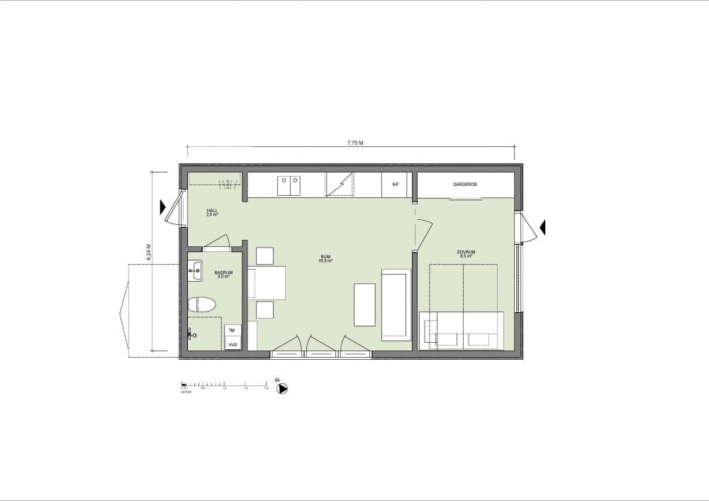 Stuga på Karlsrogatan i Uppsala