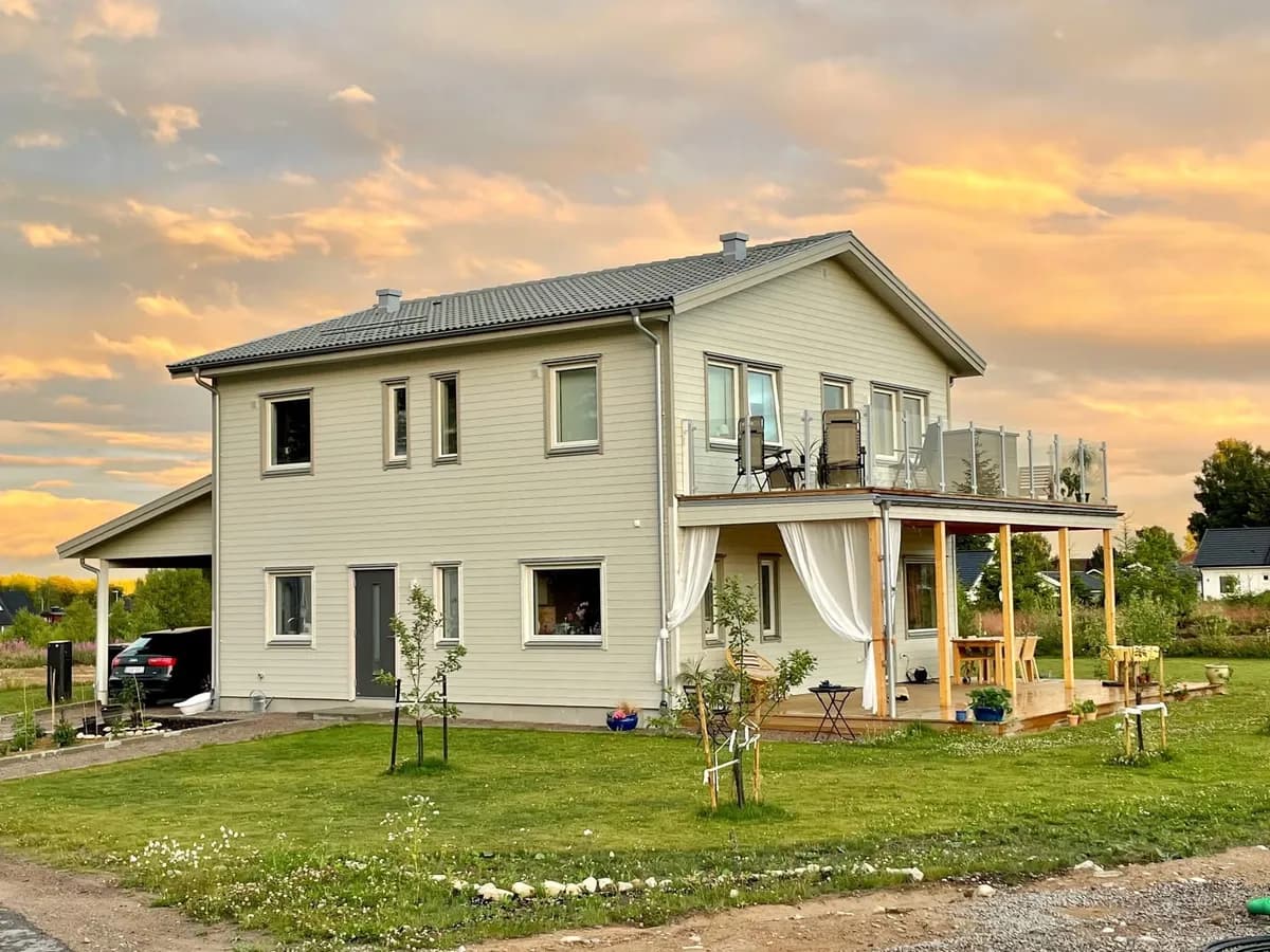 Hus på Triangelvägen i Hovmantorp