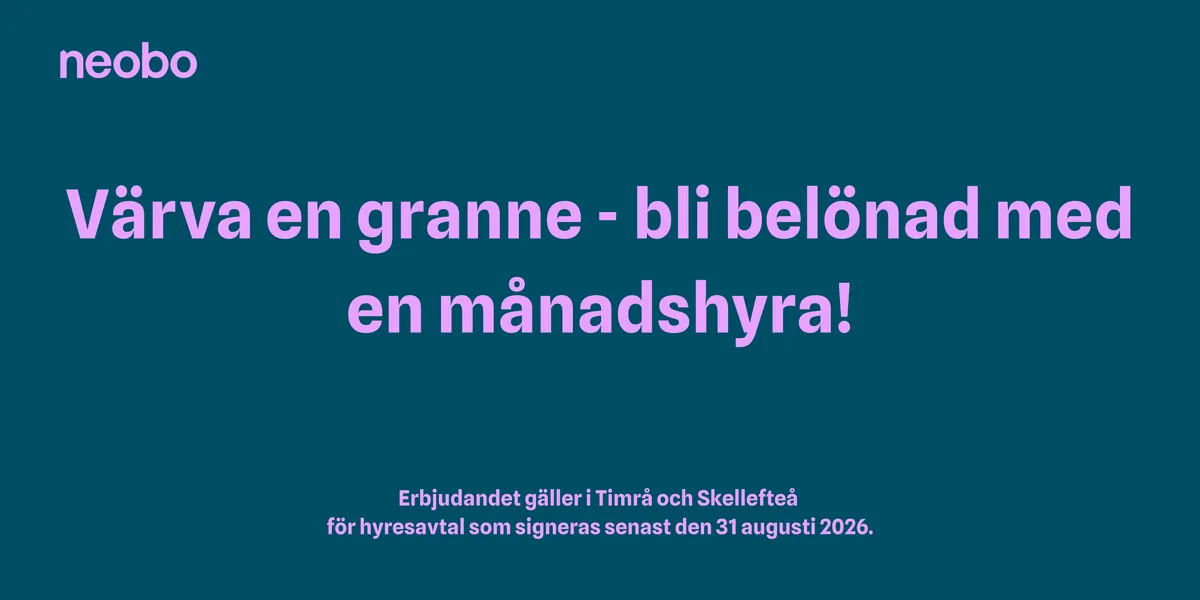 Hyreslägenhet på Skellefteå i skelleftea