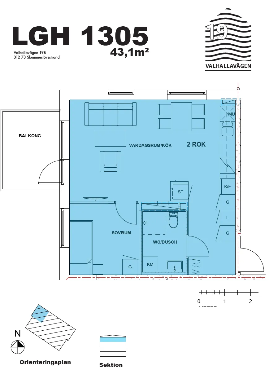 Lägenhet på Valhallavägen i Båstad