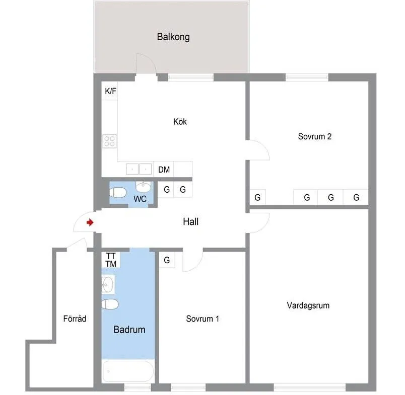 Lägenhet på Rågvägen i Norsborg